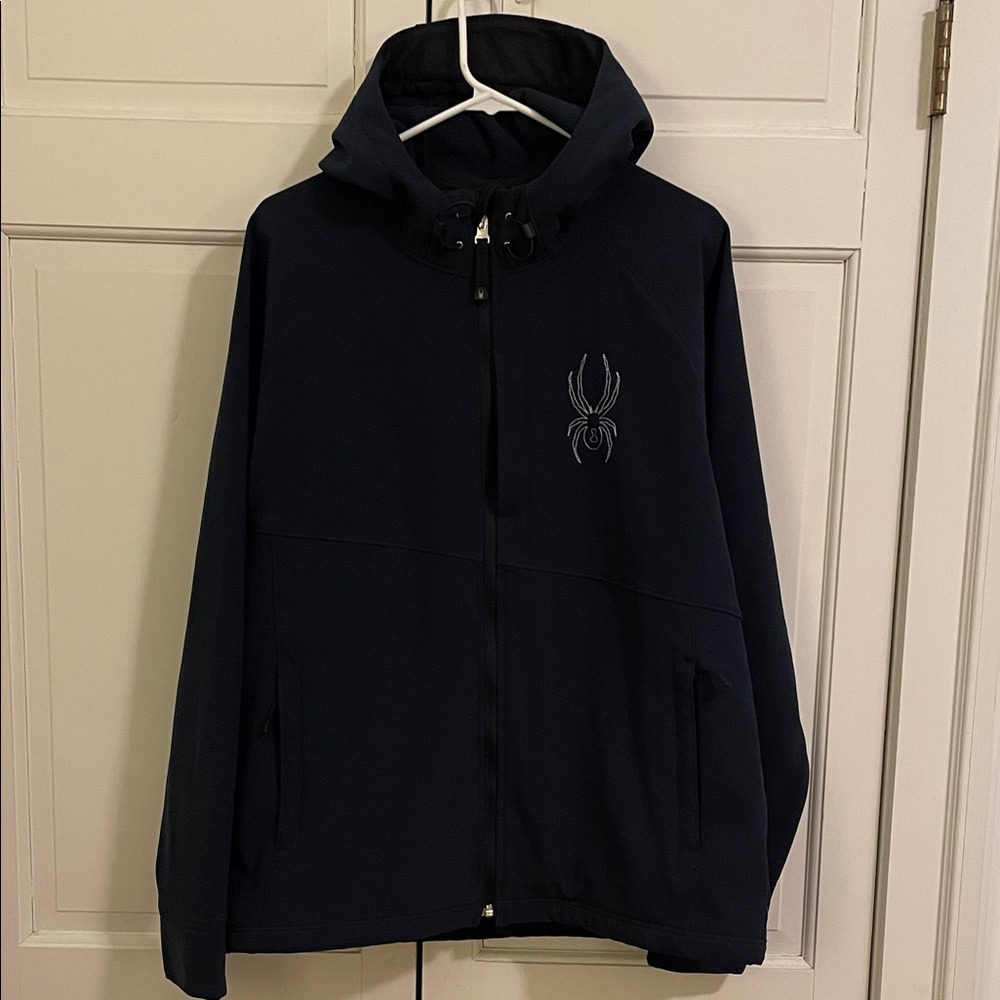 Spyder Men's Navy Hooded Softshell Jacket